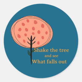 Abstract Cute Fruit Tree Ronde Sticker