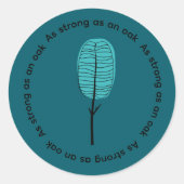 Abstract Cute Tree Ronde Sticker (Voorkant)