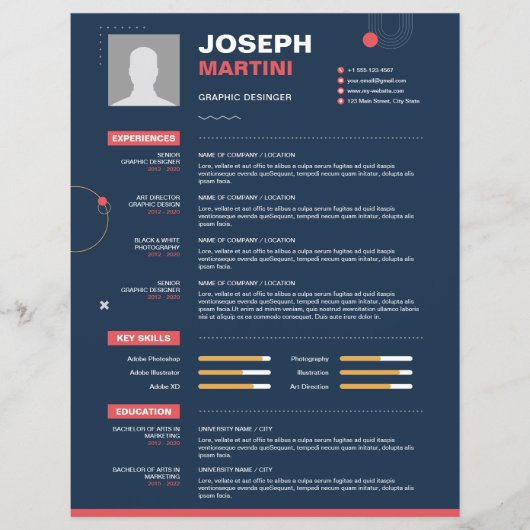 Abstract CV, CV + Letter (Voorkant)