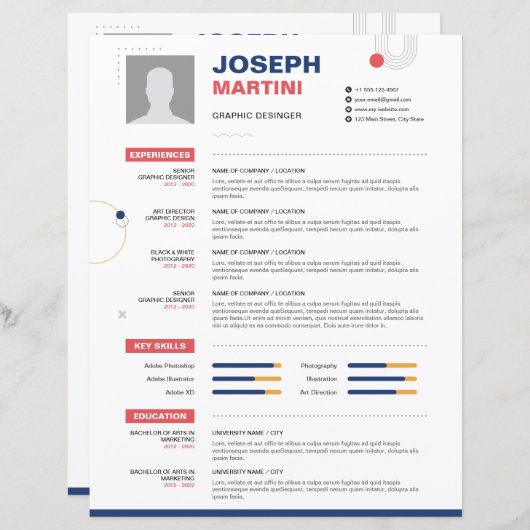 Abstract CV, CV + Letter