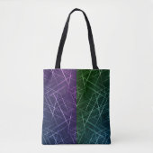 Abstract Cyber Pattern | Purple & Emerald Grid Draagtas (Voorkant)
