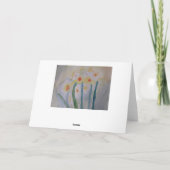 Abstract Daffodils Folded Wenskaart Kaart (Achterkant)