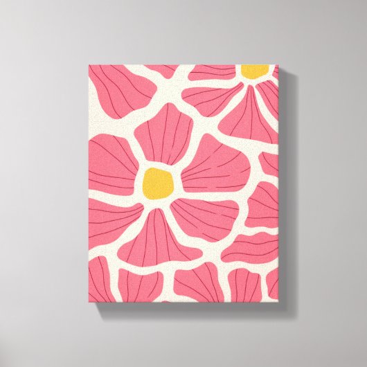 Abstract Daisy Field (of soortgelijke bloem) Canvas Afdruk (Voorkant)
