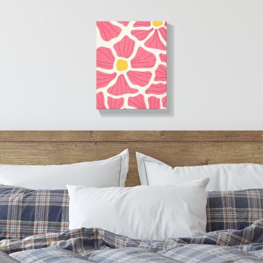Abstract Daisy Field (of soortgelijke bloem) Canvas Afdruk (Insitu (Slaapkamer))