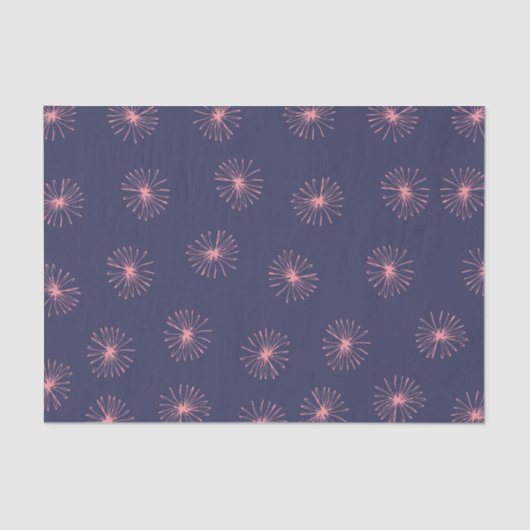 Abstract Dandelions Paars Tissuepapier (Voorkant)