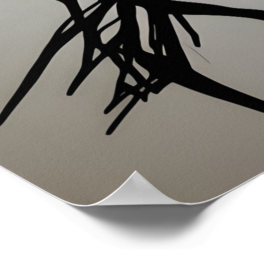 Abstract dansilhouet poster (Hoek)