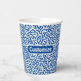 Abstract Dark Paarse Artistic Turing Pattern Papieren Bekers