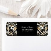 Abstract decoratief kat retouradreslabel etiket (Insitu)