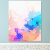 Abstract deegbeeld moderne kleuren canvas afdruk (Insitu (Houten vloer))