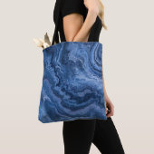 Abstract Deep Blue Marmer Draagtas (Dichtbij)