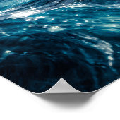 Abstract Deep Ocean Water Ripple Art Poster (Coin)