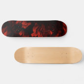 Abstract deksel van rood en zwart skateboard (Horizontaal)