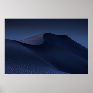 ABSTRACT DESERT BIJ NACHT POSTER