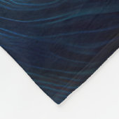 Abstract Design Blauw Goud Roze Fleece Deken (Hoek)