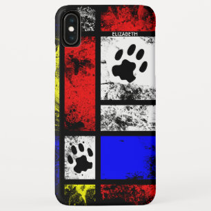 Abstract design Mondriaan geïnspireerd door katte iPhone XS Max Hoesje
