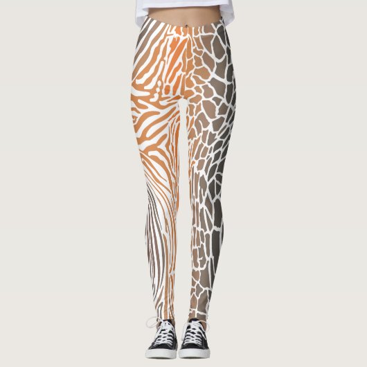 abstract, dier, achtergrond, camouflage, giraffe, leggings (Voorkant)
