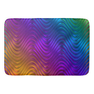 Abstract digitaal golfzuur Psychedelic Design Badmat