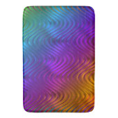 Abstract digitaal golfzuur Psychedelic Design Badmat (Voorkant Verticaal)