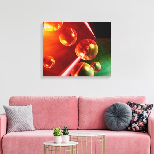 Abstract digitaal ontwerp canvas afdruk (Insitu (Woonkamer))