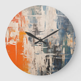 Abstract digitaal schilderij Chromatic Crossroads Grote Klok