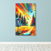 Abstract Disc Golf Art Canvas Afdruk (Insitu (Houten vloer))
