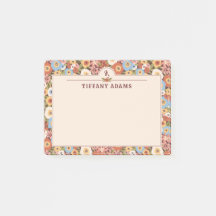Abstract Ditsy Bloemen Retro Monogram