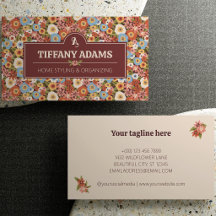 Abstract Ditsy Bloemen Retro Monogram