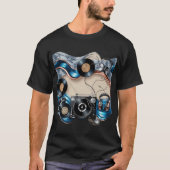 Abstract DJ Soundwave Mozaïek T-shirt (Voorkant)