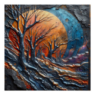 Abstract Dode Bos 1 - AI - Kunstwerk Perfect Poster