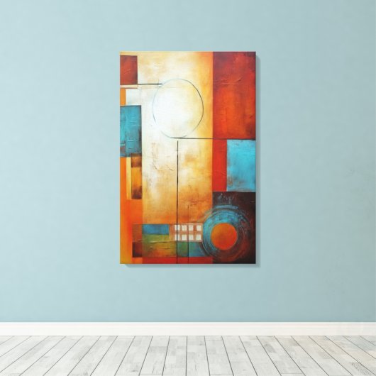 Abstract doek canvas afdruk (Insitu (Houten vloer))