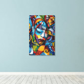 Abstract doek canvas afdruk (Insitu (Houten vloer))