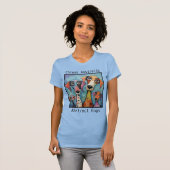 Abstract Dogs blue T-shirt (Voorkant volledig)