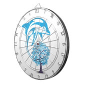 Abstract Dolphin Metal Cage Dartboard Dartbord (Voorkant Rechts)