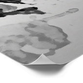 Abstract donkerblauw en grijze póster poster (Hoek)