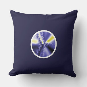 Abstract donkerblauw fractal kussen