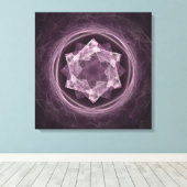 Abstract donkergrijs Paars fractal Canvas Afdruk (Insitu (Houten vloer))