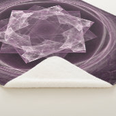 Abstract donkergrijs Paars fractal Sherpa Deken (3/4)