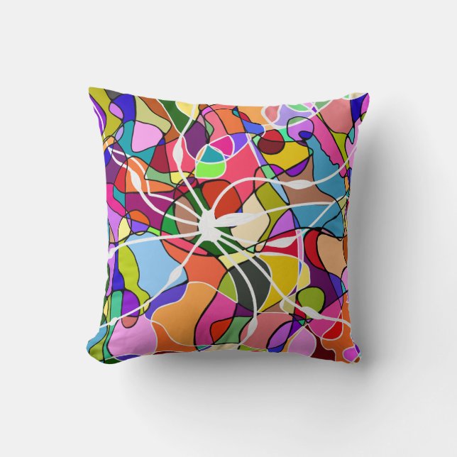 Abstract Doodle Design Sierkussen (Voorkant)