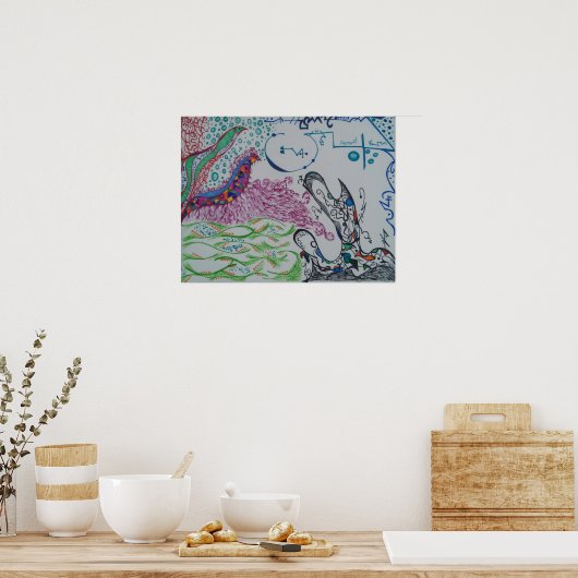 Abstract Doodle Poster (Keuken)
