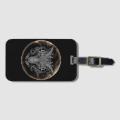 Abstract Drakenhoofd in Esthetisch Bagagelabel (Voorkant (horizontaal))