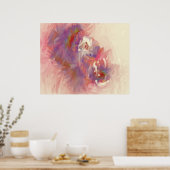 Abstract Dream Paars roze witte rode groene kreet Poster (Keuken)