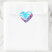 Abstract Dream Wave – Vibrant Surreal Flow Hart Sticker (Tas)