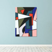 Abstract Drie multi vorm Triple Wrapped Canvas Afdruk (Insitu (Houten vloer))