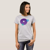 Abstract Drie op grijze T-shirt (Voorkant volledig)
