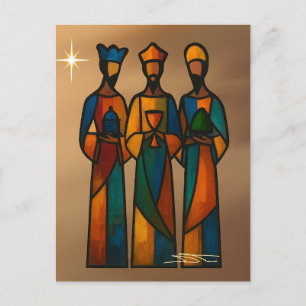 Abstract Drie Wijzen Briefkaart