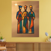 Abstract Drie Wijzen Canvas Afdruk (Insitu (Woonkamer))