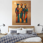 Abstract Drie Wijzen Canvas Afdruk (Insitu (Slaapkamer))