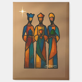 Abstract Drie Wijzen Magneet