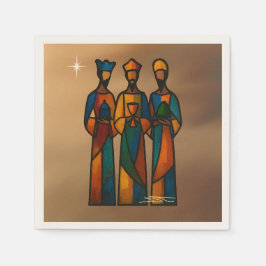 Abstract Drie Wijzen Servet