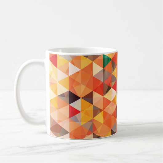 Abstract driehoek geometrisch naadloos patroon koffiemok (Links)